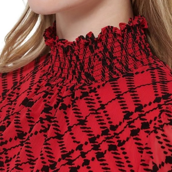 NWOT Tommy Hilfiger Smocked Neck Chiffon Shift Dress 8 - Picture 3 of 13